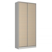 Guarda Roupa Closet Moon 2 Portas Nova Mobile - Branco e Noce