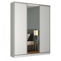 Guarda Roupa Closet Premium 3 Portas 1 Espelho Nova Mobile - Branco