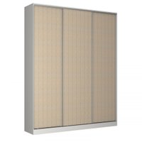 Guarda Roupa Closet Premium 3 Portas Nova Mobile - Branco e Noce