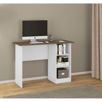 Mesa Computador Simples 1100x775x450mm Movelbento - Branco/Rustico