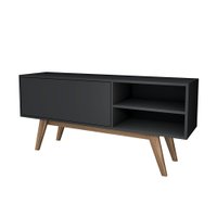 Rack para Sala de Estar 1 Porta Estilare Móveis 00080 - Preto