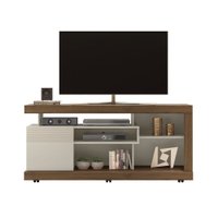 Rack para TV até 65 Polegadas Gramado Linea Brasil - Off White com Nogueira