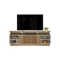 Rack para TV até 70 Polegadas Leblon Linea Brasil - Carvalho com Off White