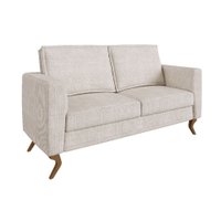 Sofá 2 Lugares 156cm Caprice Casa de Pedra Estofados - Bege / Branco
