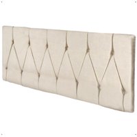 Cabeceira Parede Capitonê Estofado Suede Cama Box Queen 1,60 Quarto Casal Decoração Retrô - Areia - RPM