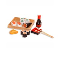 Coleção Comidinhas Em Madeira Kit Sushi 16 Peças NewArt - NewArt  Sortido