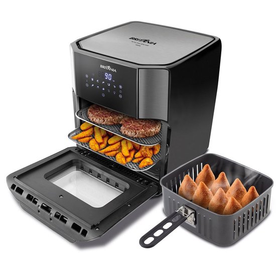 Fritadeira Elétrica Britânia Air Fry Oven 12 Litros Preto