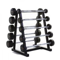 Kit 10 Barras Retas Montadas Emborrachadas Deluxe 10 a 46Kg Wellness - WK031