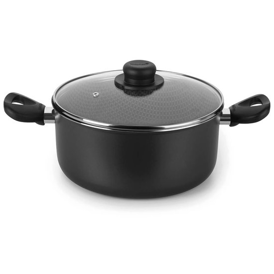 Caçarola Antiaderente Panela Alumínio Gourmet 26cm Grafite Multiflon 6,3 litros 53226 - Grafite