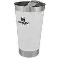 Copo Térmico Stanley 473ml Inox Copo Para Cerveja Com Tampa E Abridor Branco 8031 - Branco