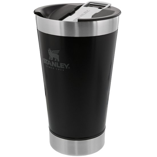 Copo Térmico Stanley 473ml Inox Copo Para Cerveja Com Tampa E Abridor Preto 8053 - Preto