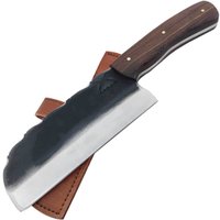 Faca Cutelo Cutelinho 5mm Artesanal Zanline Aço Inox 420c Monobloco Brut Forge Cabo Madeira 89204 - Colorido