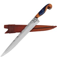 Faca Zanline Sorocabana 10' Artesanal Cabo Híbrido Aço Cirúrgico Inox 420c Churrasco 89115 - Cinza