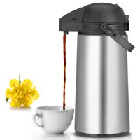 Garrafa Térmica Aço Inox Inquebrável Sem Ampola 1,9L Água Café Expressar Sanremo SR1061 - Inox Escovado