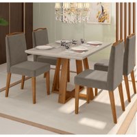 Conjunto De Mesa Toq Mobili Noa Bella 1,20x0,90 4 Cadeires