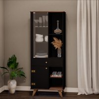 Multiuso Livreiro Móvel Café Manchester 180x71,5x37cm em MDP Estilare Móveis