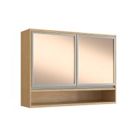 Armário Aéreo com 2 Portas Paris 3319 Casamia -  Louro Freijó/Off White/Reflecta -
