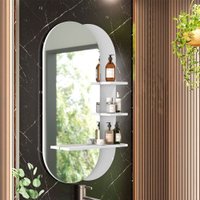 Espelheira para Banheiro Toscana com Prateleiras Móveis Bosi