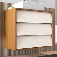Gabinete para Banheiro Oslo 78cm 03 Gavetas Móveis Bosi