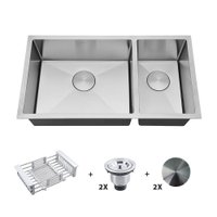 Kit Cuba Dupla Gourmet com Acessórios Solo 50x25x40 e Válvulas e Escorredor e Tampas Decorativas Arell
