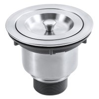 Kit Cuba Dupla SA202 + Válvula com Cesto Aço Inox