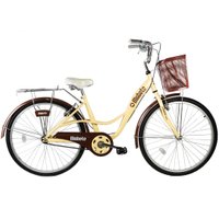 Bicicleta Feminina Vintage Retrô Infanto-Juvenil Mimi com Cestinha cor Bege