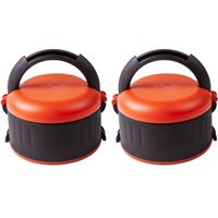 Kit 2 Termopratos Plus 1,5 Litros Marmita Térmica Com Alça Laranja