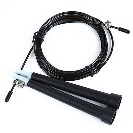 Corda De Pular Profissional Ajustável Bonafit Preto