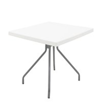 Mesa Quadrada Tramontina Zeta 79 cm em Polipropileno Branco Pernas em Aço Carbono