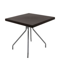 Mesa Quadrada Tramontina Zeta 79 cm em Polipropileno Marrom Pernas em Aço Carbono