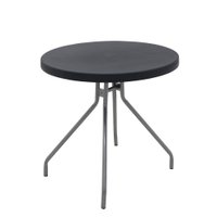 Mesa Redonda Tramontina Zeta 79 cm em Polipropileno Grafite Pernas em Aço Carbono