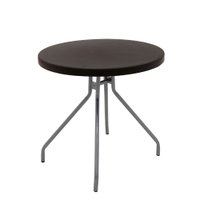 Mesa Redonda Tramontina Zeta 79 cm em Polipropileno Marrom Pernas em Aço Carbono