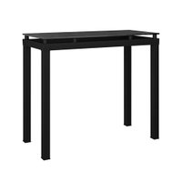 Aparador Estilo Industrial Artemis Tampo em Vidro Base Metálica Preto Fosco - Pallazio