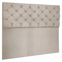 Cabeceira Capitonê Casal 1,40m Jade Suede Bege - Pallazio