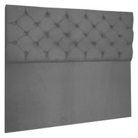 Cabeceira Capitonê King 1,95m Jade Suede Grafite - Pallazio
