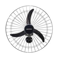Ventilador de Parede Oscilante 60cm Grade Metálica Preta Ventisol Bivolt