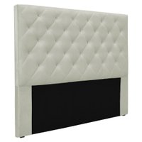 Cabeceira Queen 1,60m Tânia Veludo Cinza Prata - Pallazio