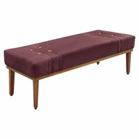 Calçadeira Recamier King 1,95m Gênova Veludo Vinho - Pallazio