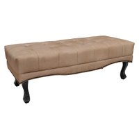 Calçadeira Recamier Casal 1,40m Vicenza Suede Bege - Pallazio