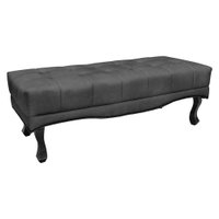 Calçadeira Recamier Queen 1,60m Vicenza Suede Cinza - Pallazio