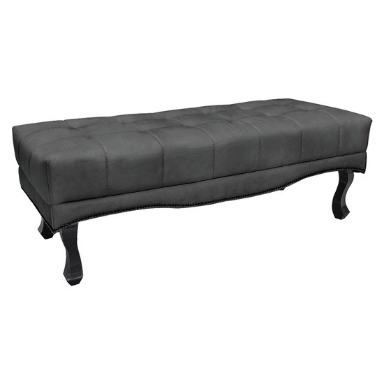 Calçadeira Recamier Queen 1,60m Vicenza Suede Cinza - Pallazio