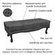 Calçadeira Recamier Queen 1,60m Vicenza Suede Cinza - Pallazio
