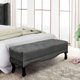 Calçadeira Recamier Queen 1,60m Vicenza Suede Cinza - Pallazio