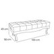 Calçadeira Recamier Queen 1,60m Vicenza Suede Cinza - Pallazio