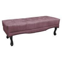 Calçadeira Recamier Solteiro 0,90m Vicenza Veludo Uva - Pallazio