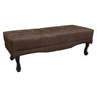 Calçadeira Recamier Queen 1,60m Vicenza Veludo Marrom - Pallazio