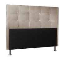 Cabeceira Casal 1,40m Roma Suede Bege - Pallazio