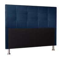 Cabeceira Solteiro 0,90m Roma Suede Azul Marinho - Pallazio