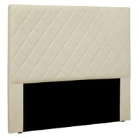 Cabeceira Solteiro 0,90m Esmeralda Veludo Bege - Pallazio