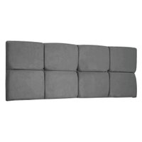 Cabeceira Painel Solteiro 0,90m Nina Suede Grafite - Pallazio